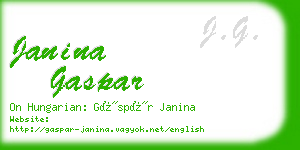 janina gaspar business card